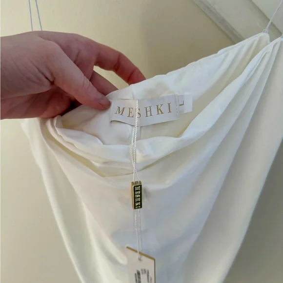 Meshki Cream Draped Top - Picture 3 of 3